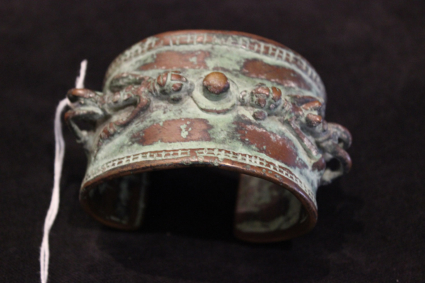 Erotic antique bronze bangle 1800s mali dogon